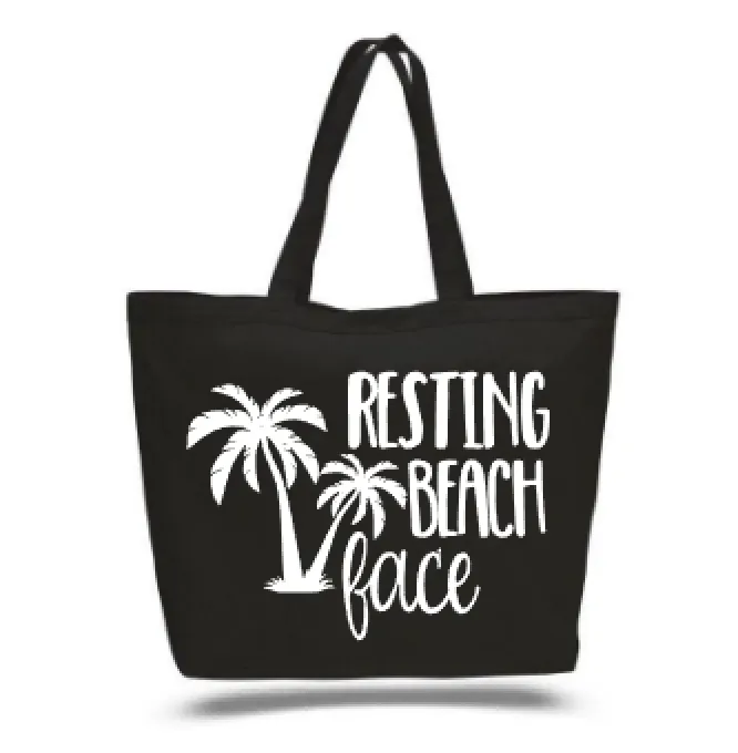 Resting Beach Face Canvas Bag
