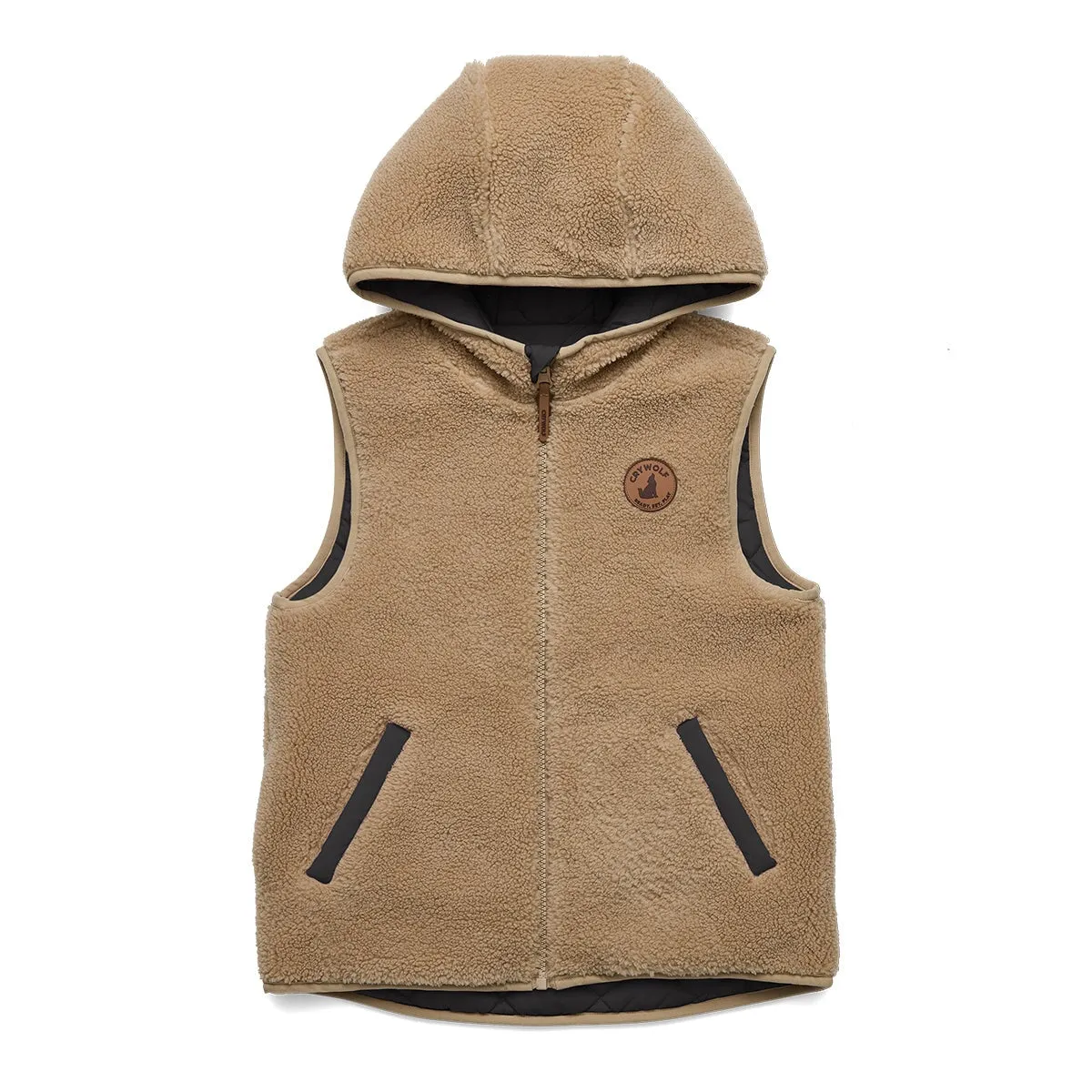 Reversible Yeti Vest Black/Camel