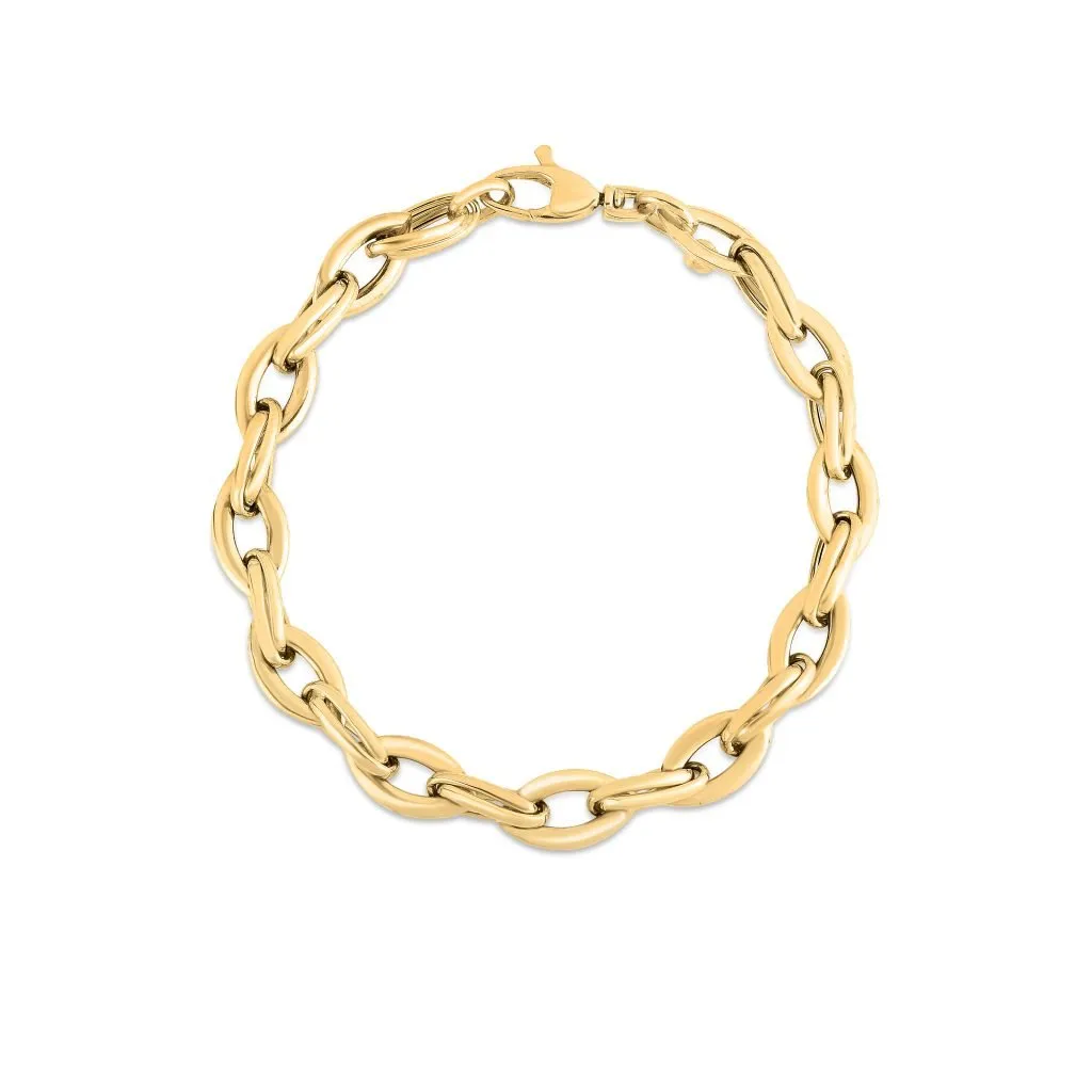 Roberto Coin 18k Yellow Gold Almond Link Bracelet