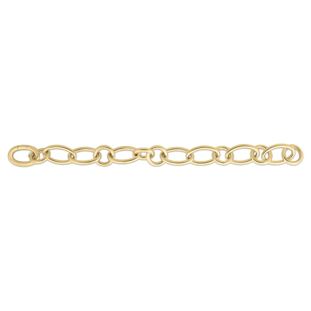 Roberto Coin 18k Yellow Gold Alternating Oval and Round Link Bracelet