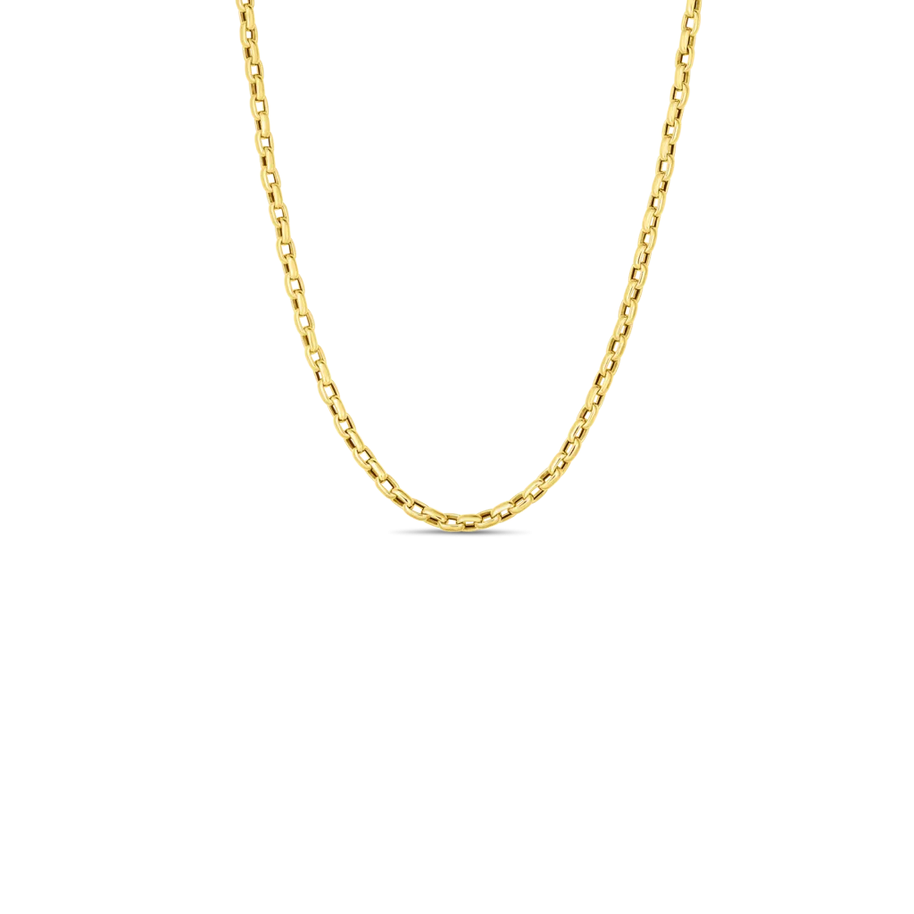 Roberto Coin 18k Yellow Gold Fine Gauge Square Link Chain