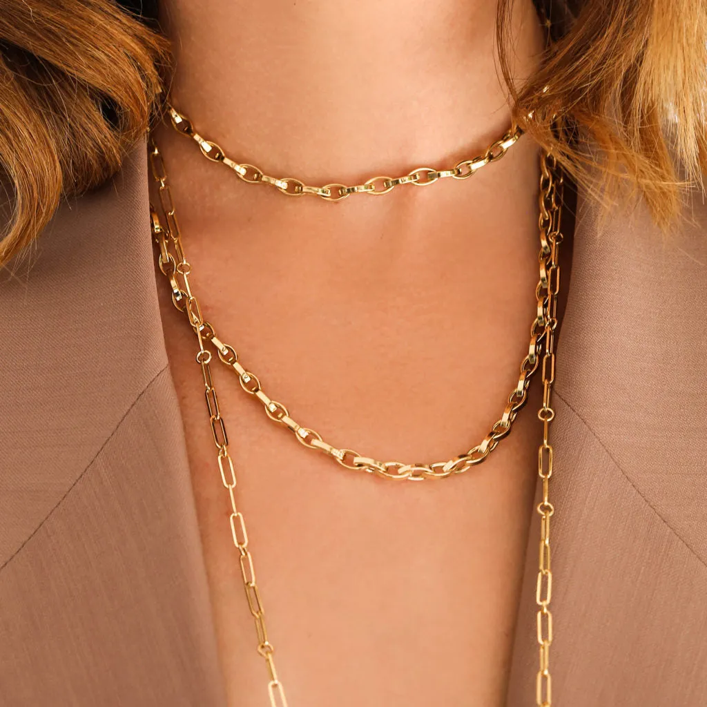 Roberto Coin 18K Yellow Gold High Polish Almond Link Chain