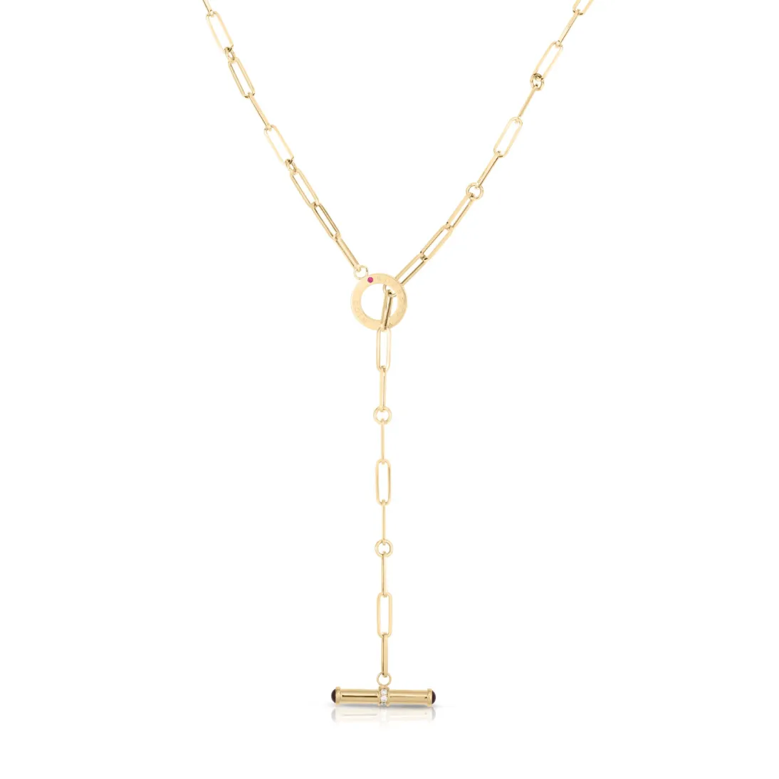 Roberto Coin 18K Yellow Gold Lariat Paperclip Necklace