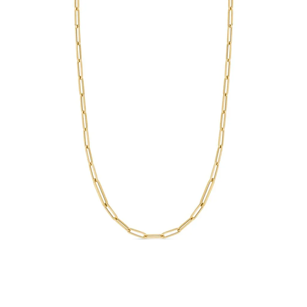 Roberto Coin 18k Yellow Gold Paperclip Link Chain