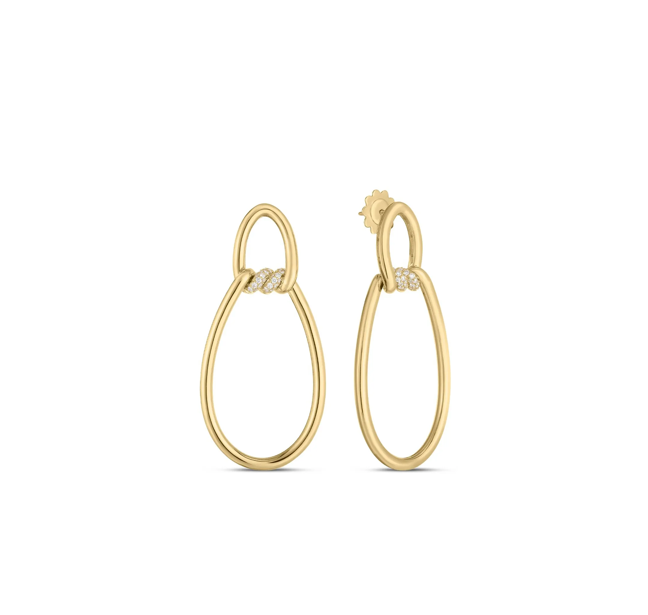Roberto Coin Cialoma 18K Yellow Gold Diamond Dangle Earrings