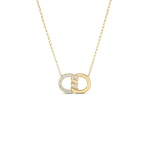 Roberto Coin Cialoma Yellow Gold Diamond Twist Necklace