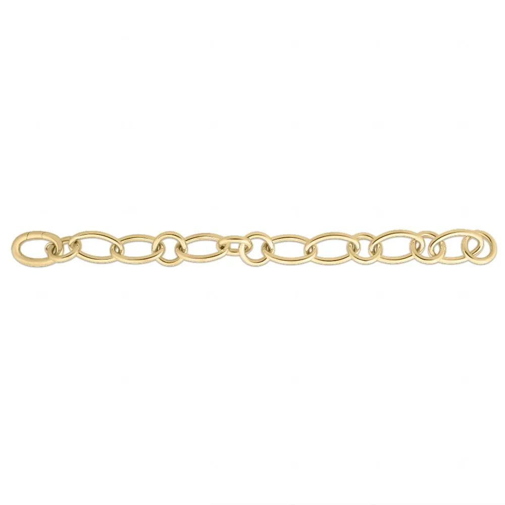 Roberto Coin Designer Gold Alternating Oval and Round Bracelet