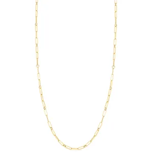 Roberto Coin Designer Gold Paperclip & Round Link Chain Necklace