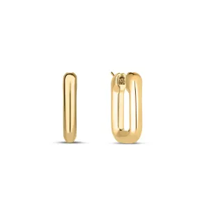 Roberto Coin Designer Gold Small Square Hoop Earrings