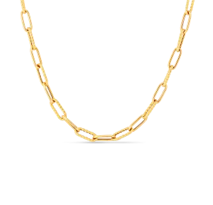 Roberto Coin Designer Gold Yellow Gold Paperclip Necklace