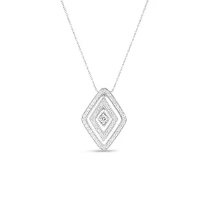 Roberto Coin Diamante White Gold Large Diamond Pendant
