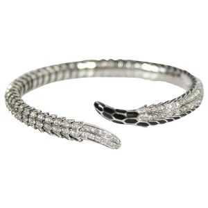 ROBERTO COIN Diamond Pave Gold Snake Wrap Cuff Bracelet