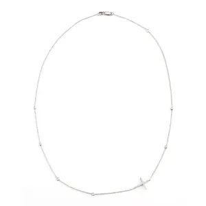 Roberto Coin Diamonds by the Inch Sideways Cross Necklace