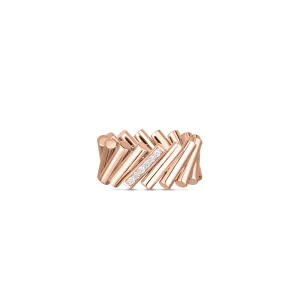 Roberto Coin Domino 18K Rose Gold Diamond Ring