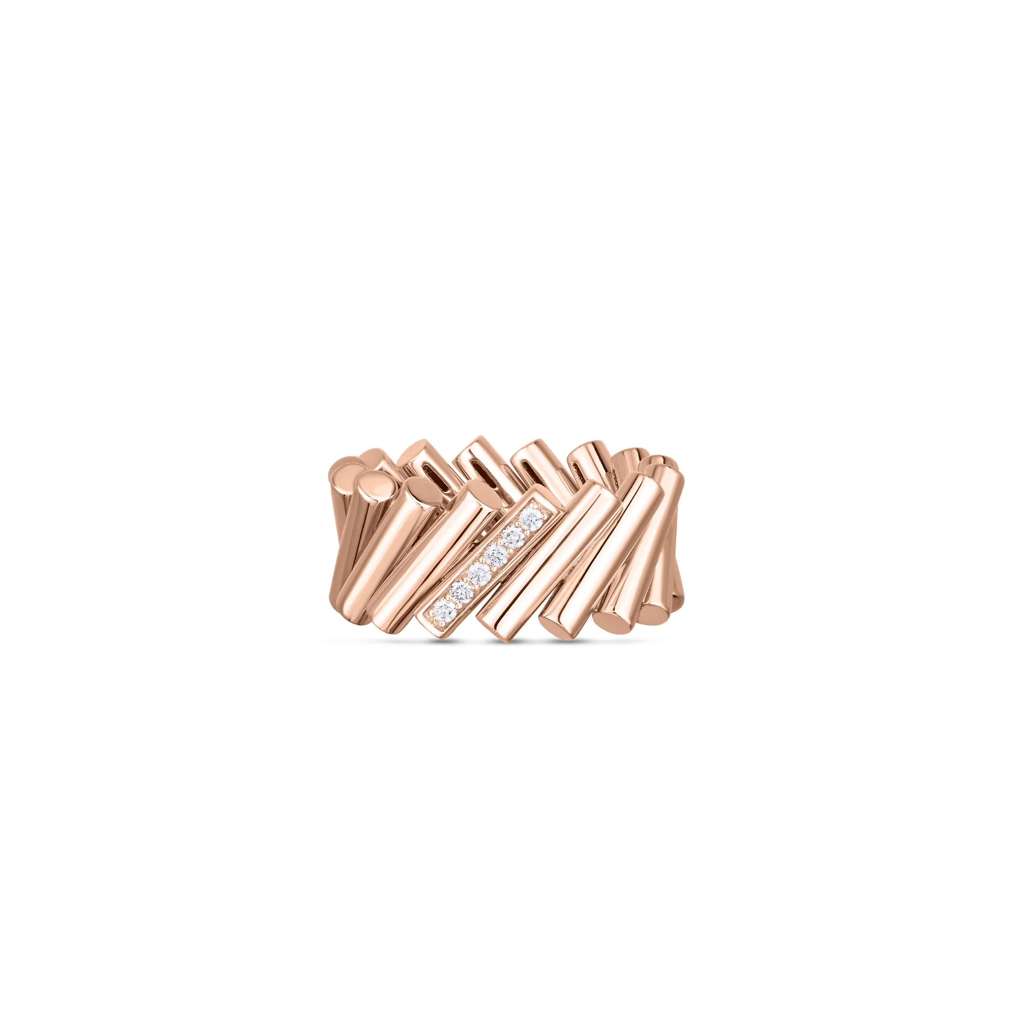 Roberto Coin Domino 18K Rose Gold Diamond Ring