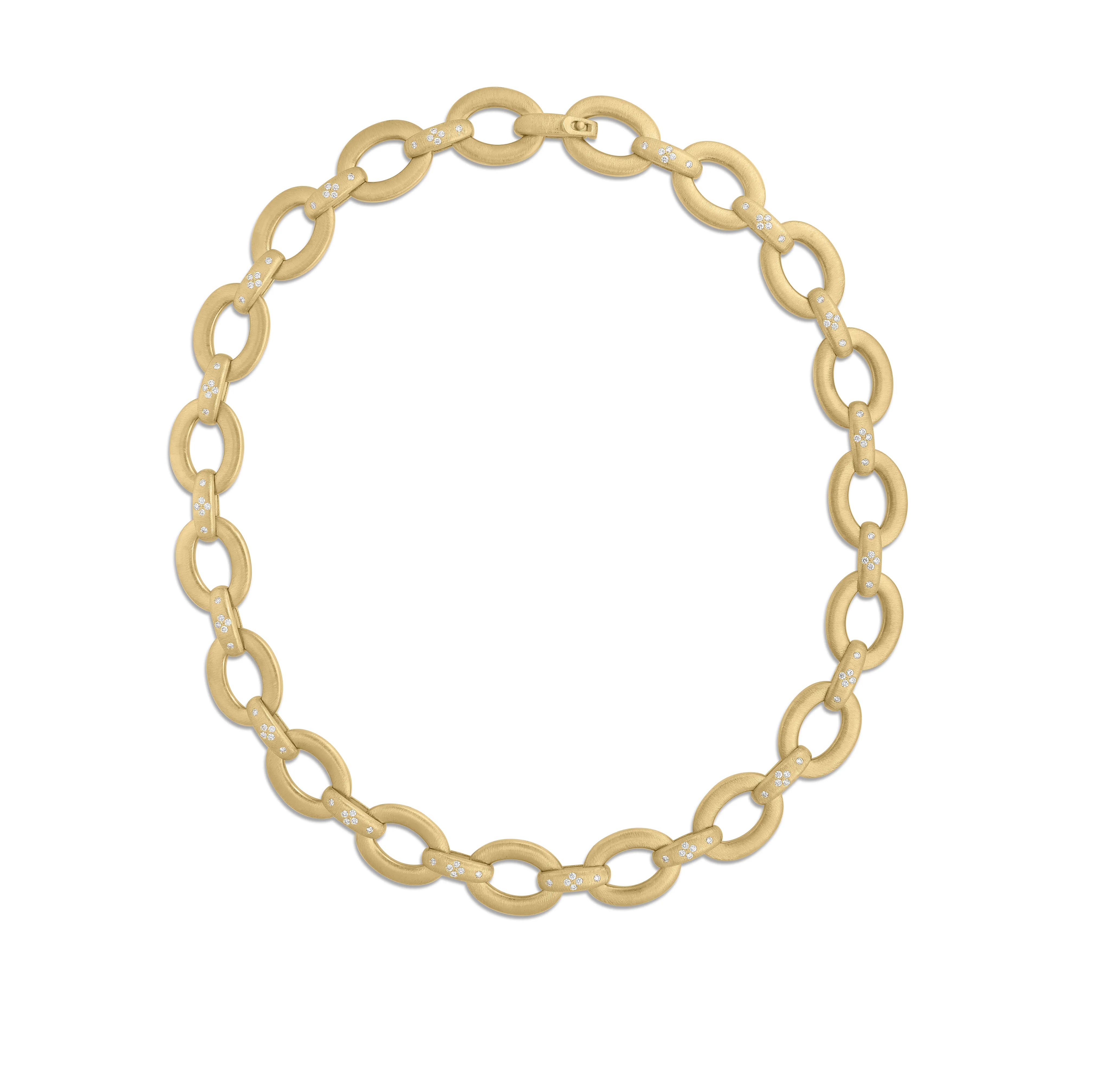 Roberto Coin Duchessa 18K Yellow Gold Diamond Link Necklace