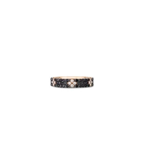 Roberto Coin Love in Verona 18K Rose Gold Black and White Diamond Ring