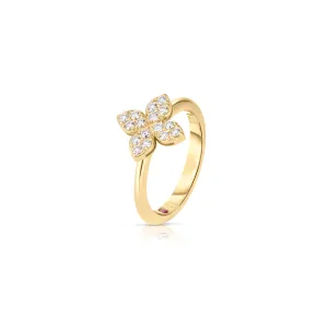 Roberto Coin Love in Verona Medium Pave Diamond Flower Ring
