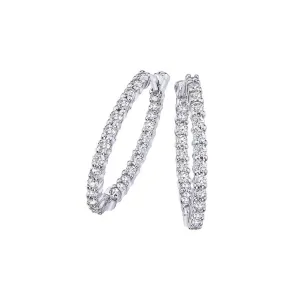 Roberto Coin Perfect Diamond Hoops Earrings