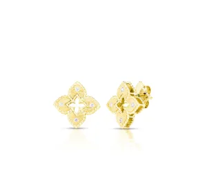 Roberto Coin Petite Venetian Princess 18K Yellow Gold Diamond Stud Earrings