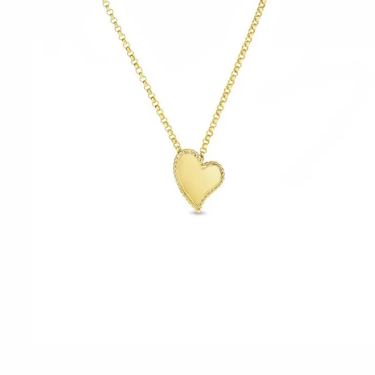 Roberto Coin Princess 18K Yellow Gold Heart Pendant