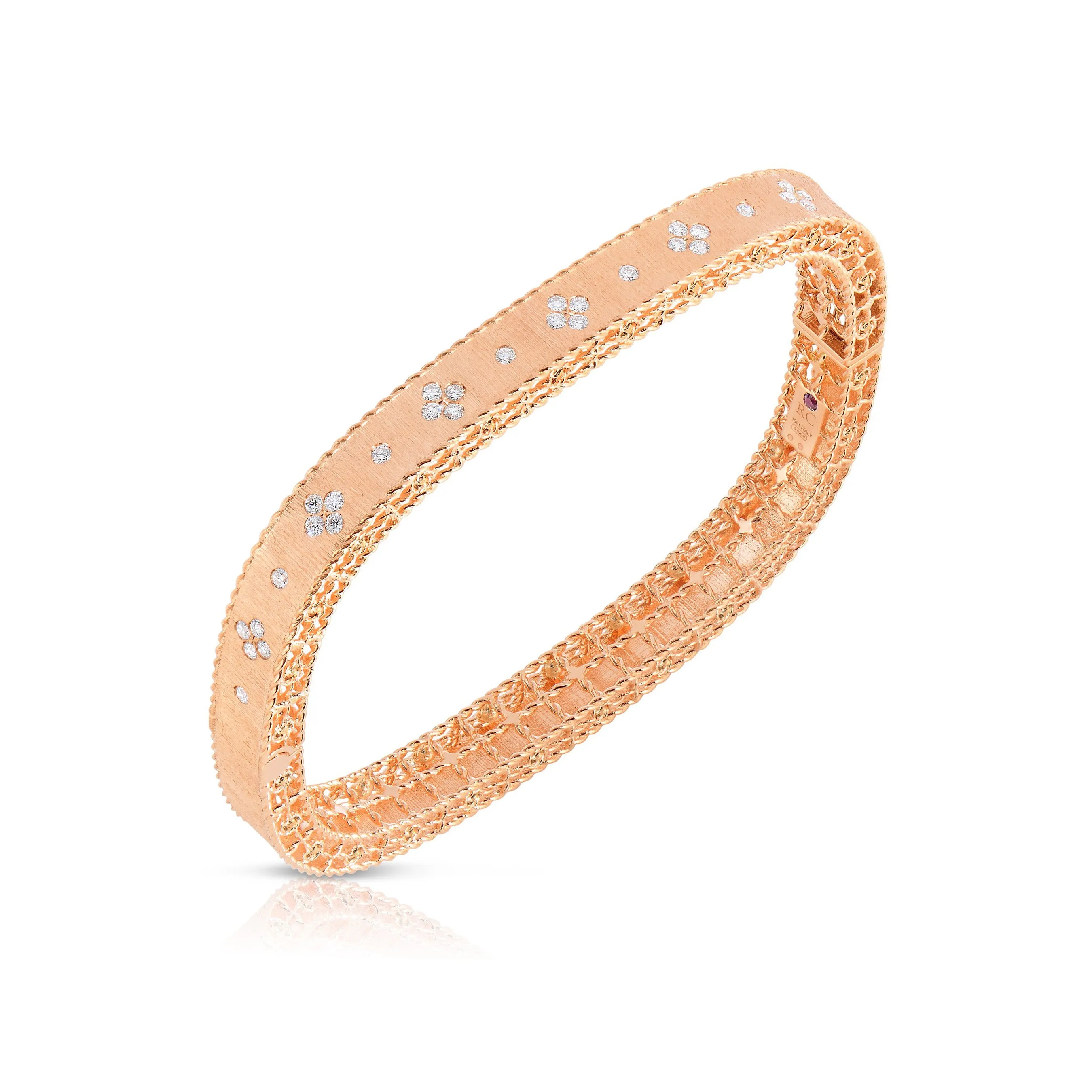 Roberto Coin Princess Diamond Bangle in 18K Rose Gold