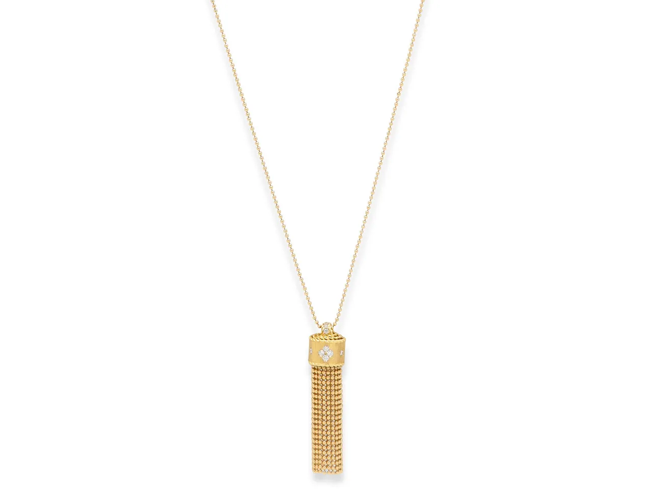 Roberto Coin 'Princess' Diamond Tassel Necklace in 18K Gold