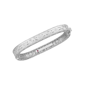 Roberto Coin Princess White Gold Diamond Bangle