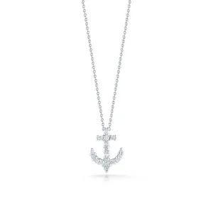 Roberto Coin Tiny Treasures Diamond Anchor Pendant