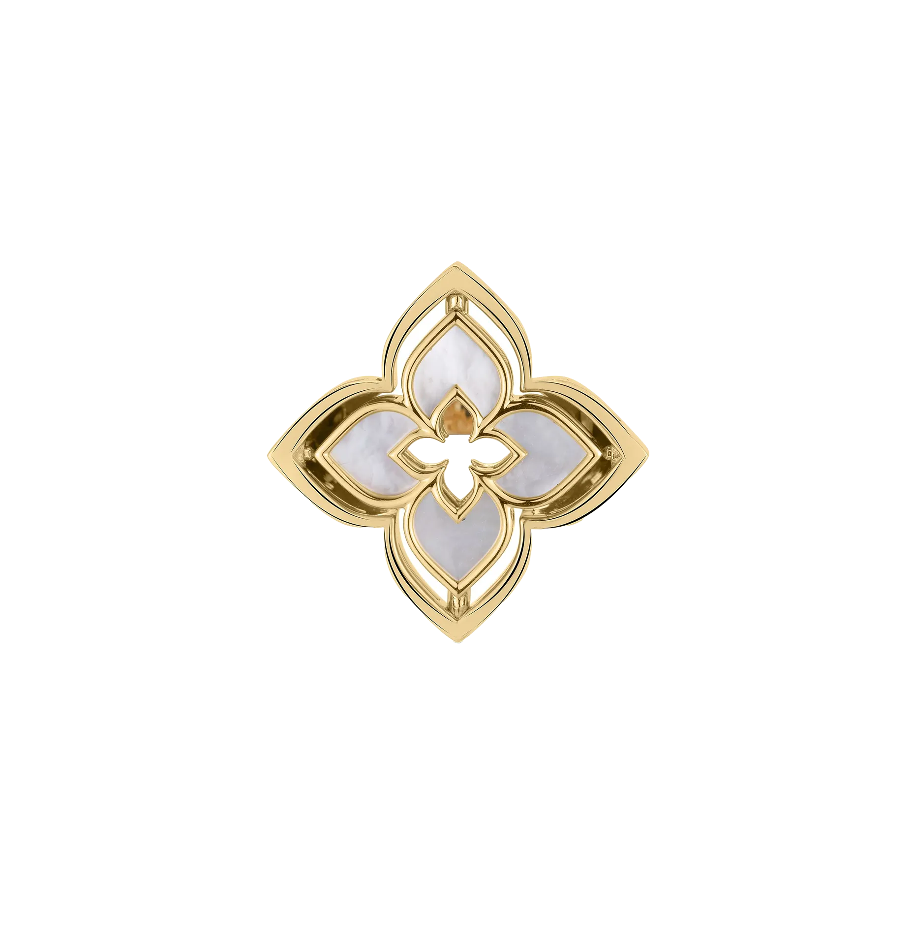 Roberto Coin Venetian Pirouette Mother-of-Pearl and Diamond Flower Ring