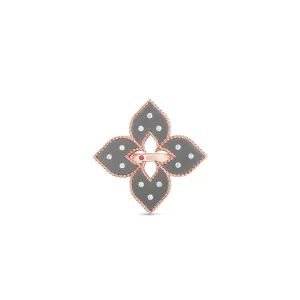 Roberto Coin Venetian Princess Rose Gold Titanium Diamond Ring