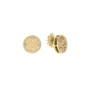 Roberto Coin Venetian Princess Yellow Gold Diamond Stud Earrings