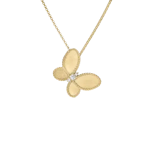 Roberto Coin Yellow Gold Diamond Butterfly Pendant