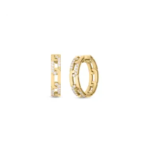 Roberto Coin Yellow Gold Diamond Navarra Earrings