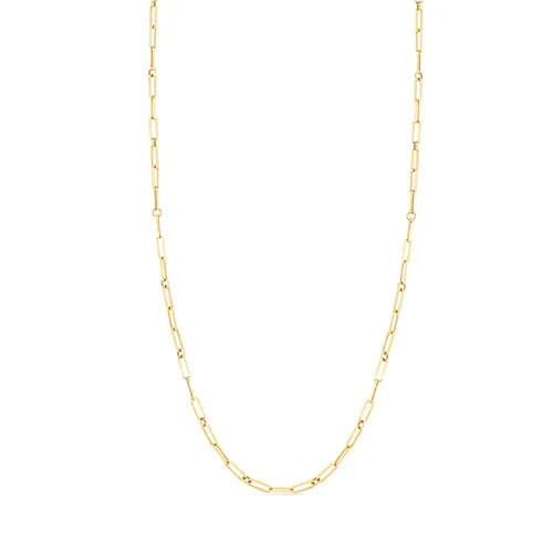 Roberto Coin Yellow Gold Paperclip Necklace, 22"
