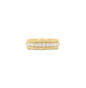 Roberto Coin Yellow Gold Siena Diamond One Row Ring