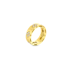 Roberto Coin Yellow Gold Verona Band with Diamonds