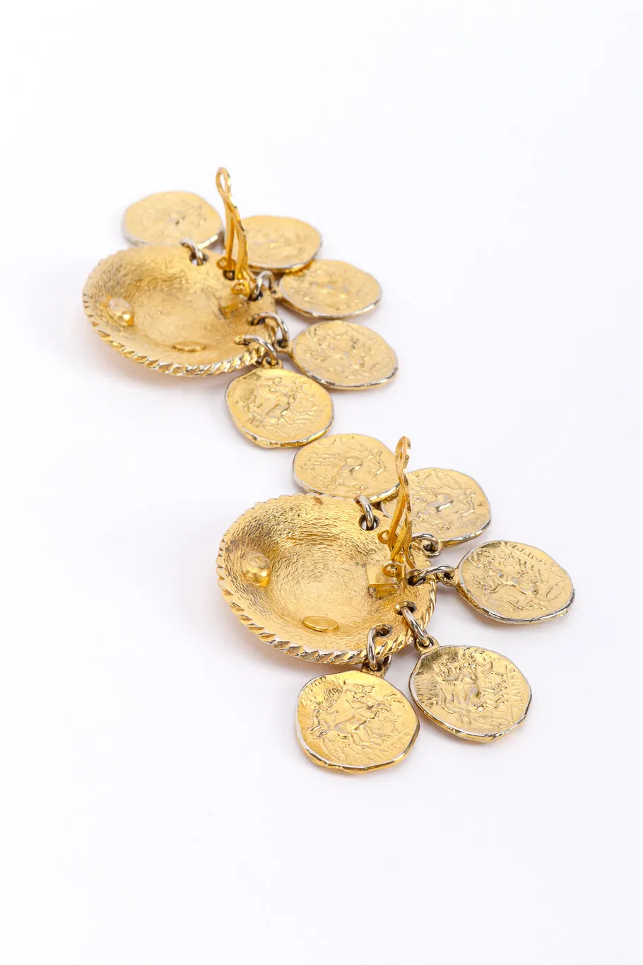 Roman Coin Charm Earrings