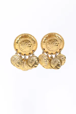 Roman Coin Charm Earrings