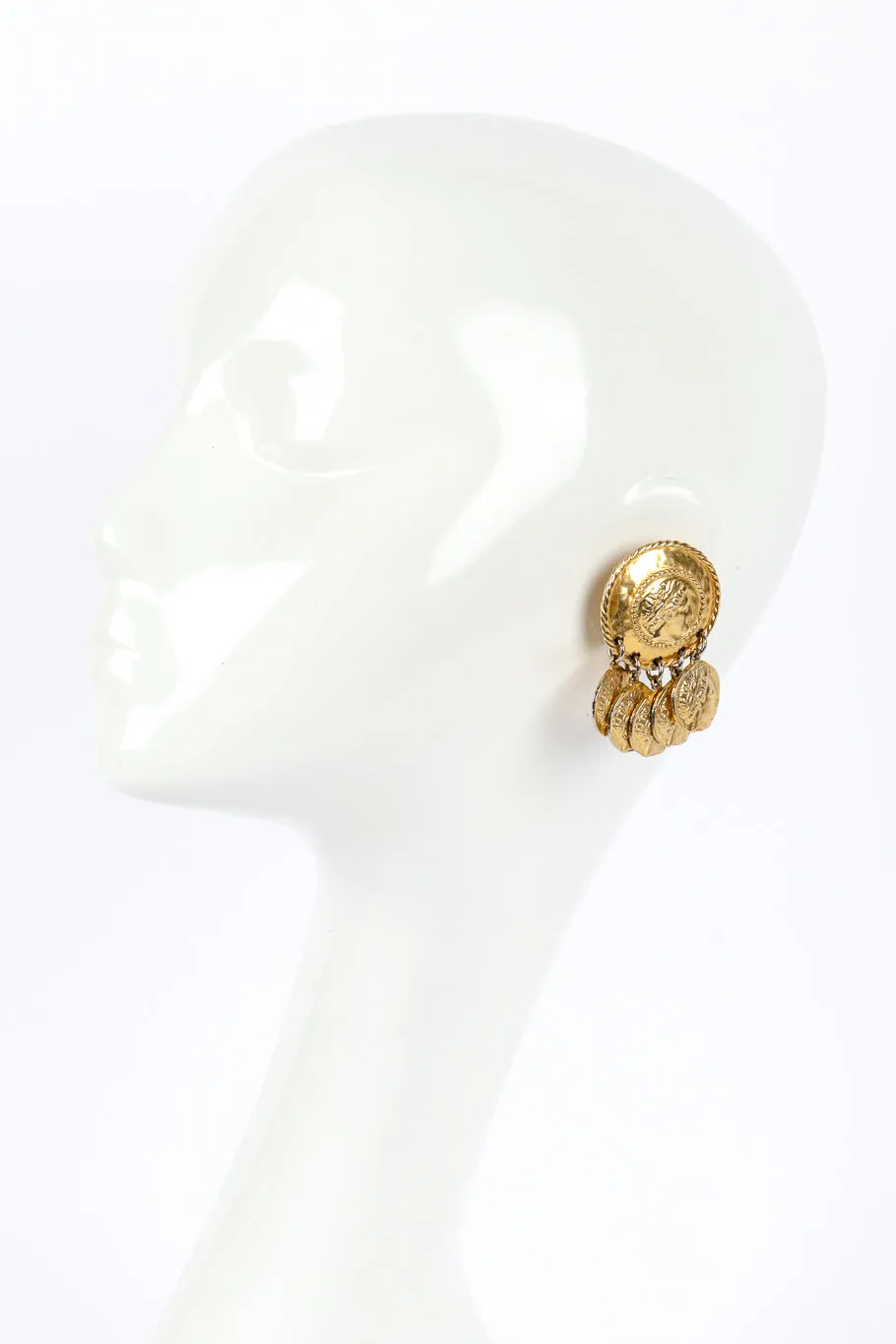 Roman Coin Charm Earrings