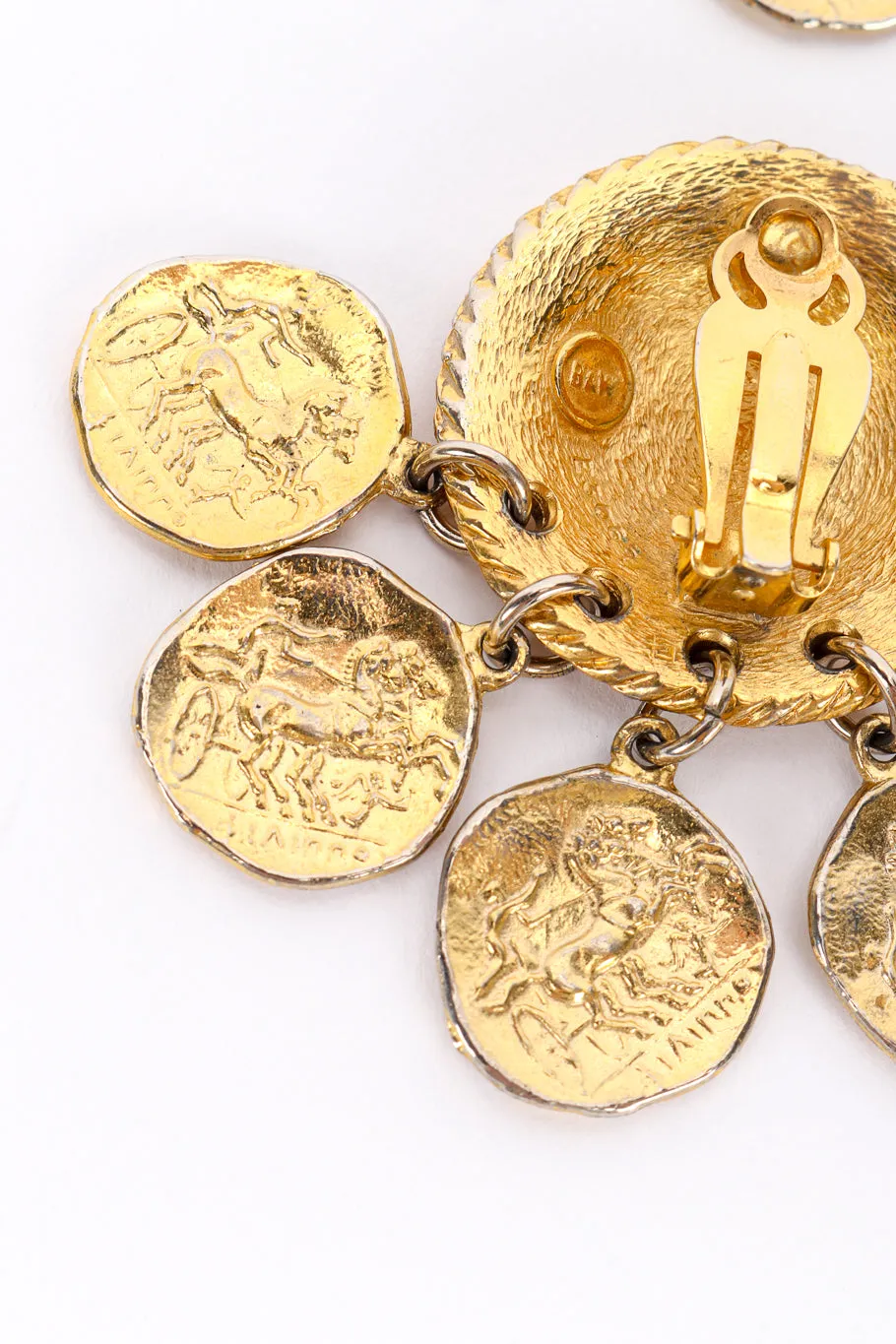 Roman Coin Charm Earrings