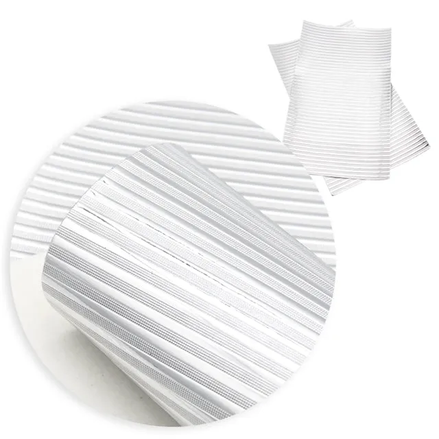 SALE Textured Metallic Stripes ~ Faux Leather ~ 10 Colours