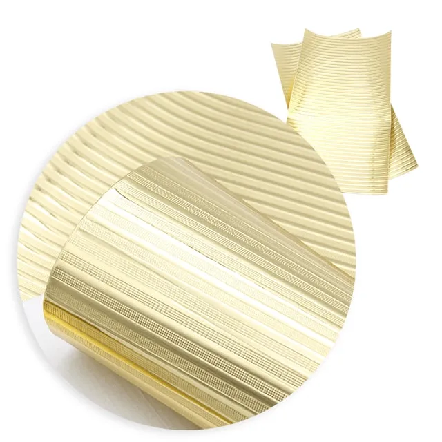 SALE Textured Metallic Stripes ~ Faux Leather ~ 10 Colours