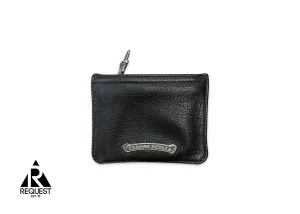Scroll Leather Coin Pouch "Black"