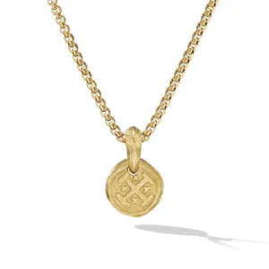 Shipwreck Coin Amulet in 18K Yellow Gold