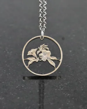 Singapore - Allamanda Flowers Cut Coin Pendant