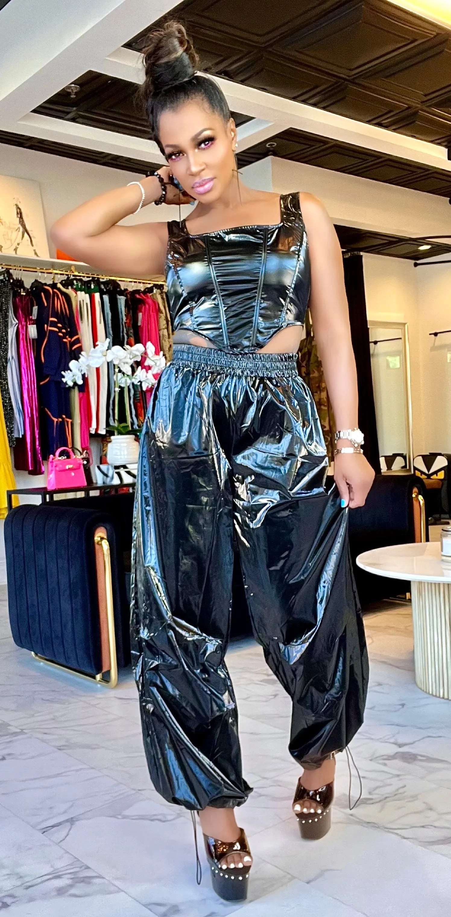 SLICK MOVES | VINYL BUSTIER