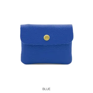 Small leather purse in Bright Blue