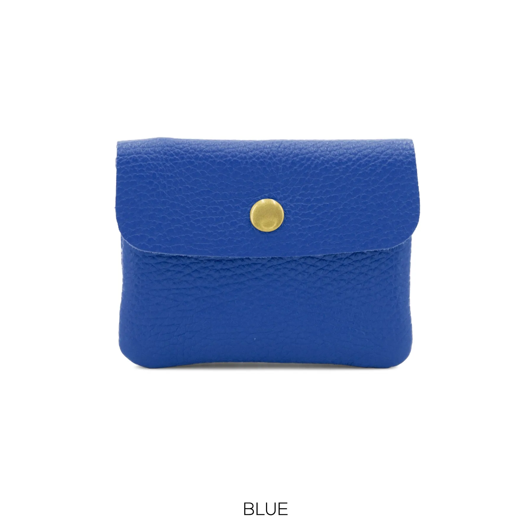 Small leather purse in Bright Blue
