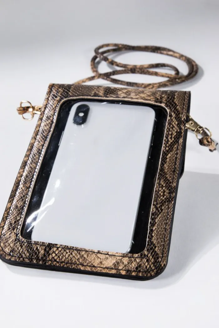 Snake Print Cross-Body Bag